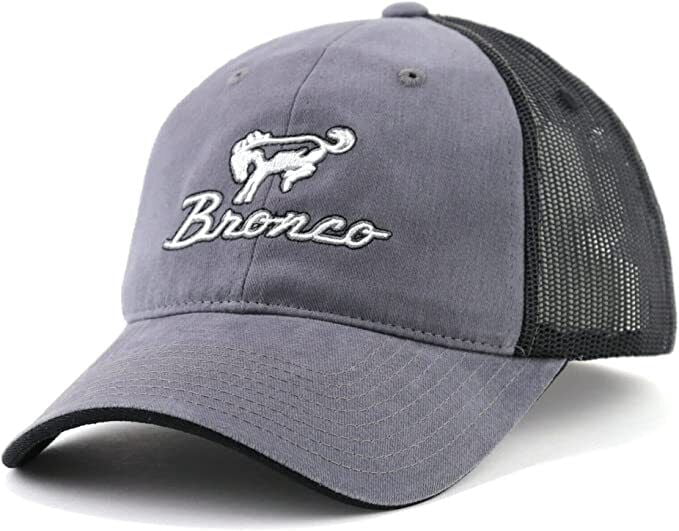Ford Bronco Vintage Slouch Baseball Snapback Hat Cap Gray Officially Licensed