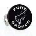 thumbnail image 1 of Ford Bronco Horse Logo Black Circular Trailer Hitch Cover Plug (2" Inch ), 1 of 3