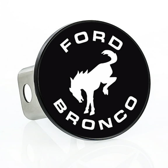 Ford Bronco Horse Logo Circular Trailer Hitch Cover Plug (2" Inch )