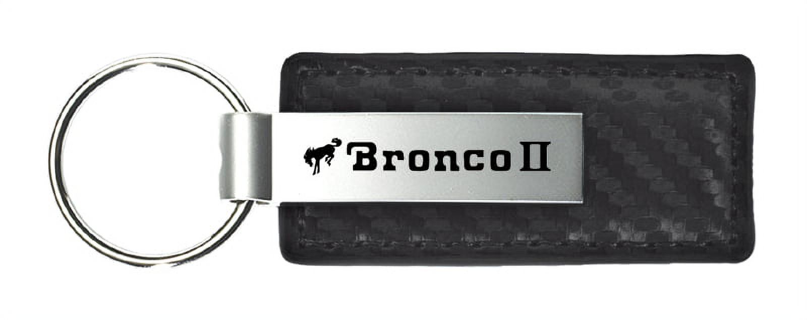 Ford Bronco II Carbon Fiber Leather Key Chain (Black)