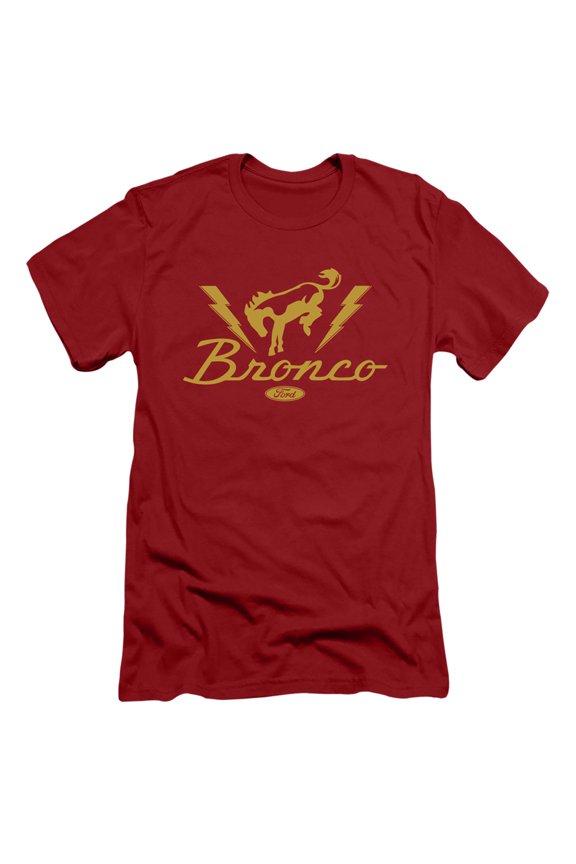 Ford Bronco Lightning Bronco S/S Adult 30/1 T-Shirt Cardinal
