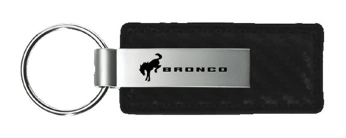 Ford Bronco 2020 Carbon Fiber Leather Key Chain (Black)