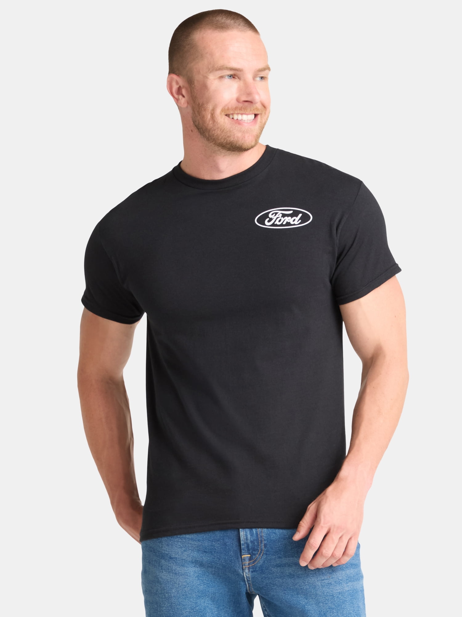 Ford Bronco Men's and Big Men's Cotton Graphic Tee, Sizes S-3XL