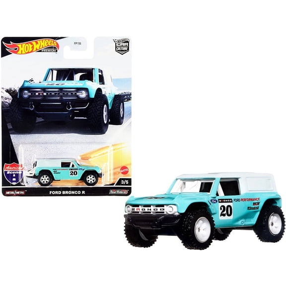 Ford Bronco R #20 Turquoise with White Top "American Scene" "Car Culture" Series Diecast Model Car by Hot Wheels