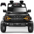 thumbnail image 1 of Licensed Ford Bronco Raptor 12v Kids Ride on Car, COCLUB Toddler Electric Car with Remote Control, Rear Wheels Suspension, Led Lights, Safety Belt, Ride on Toys for Kids 4-8, Black, 1 of 8