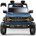 thumbnail image 1 of Licensed Ford Bronco Raptor 12v Kids Ride on Car, COCLUB Toddler Electric Car with Remote Control, Rear Wheels Suspension, Led Lights, Safety Belt, Ride on Toys for Kids 4-8, Blue, 1 of 8