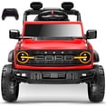 thumbnail image 1 of Licensed Ford Bronco Raptor 12v Kids Ride on Car, COCLUB Toddler Electric Car with Remote Control, Rear Wheels Suspension, Led Lights, Safety Belt, Ride on Toys for Kids 4-8, Red, 1 of 8