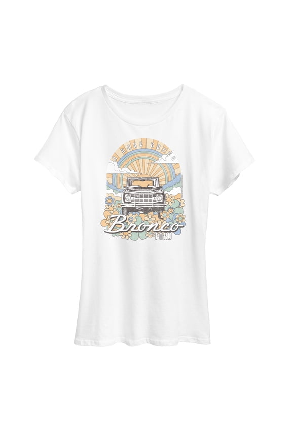 - Bronco Rare Breed Retro Nature Scene - Women's Short Sleeve Graphic Tee