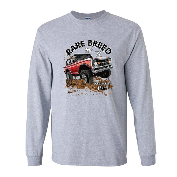 Ford Bronco Rare Breed Unisex Long Sleeve Shirt-Sports Grey-large