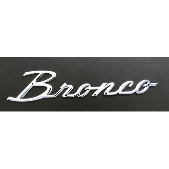 Ford Bronco Script Emblem Metal Sign Wall Art