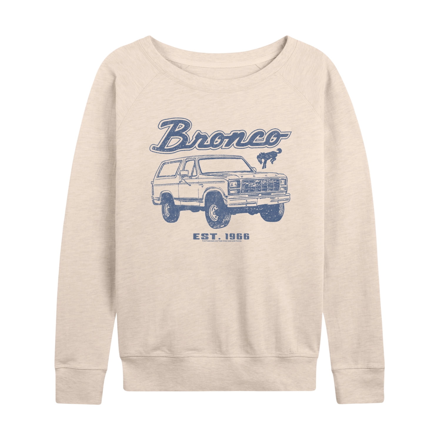 Ford - Bronco Sketch - Women's French Terry Long Sleeve Pullover