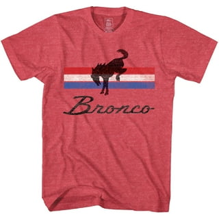 Ford Bronco Striped Distressed Logo T-Shirt