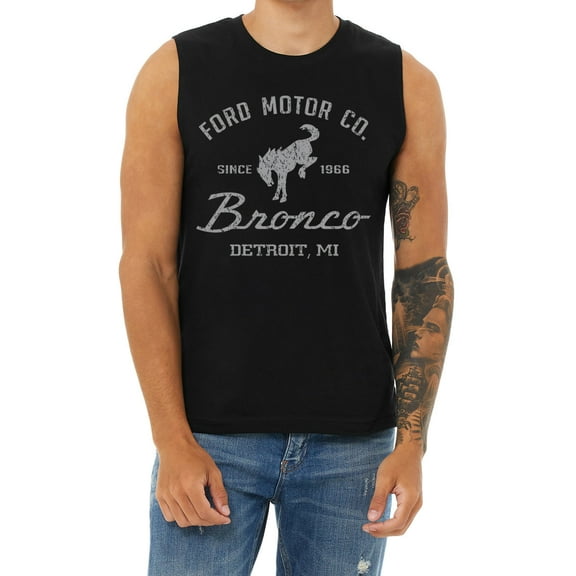 Ford Bronco T-shirt Mens Cut Off Shirts Muscle Shirts Graphic Tees