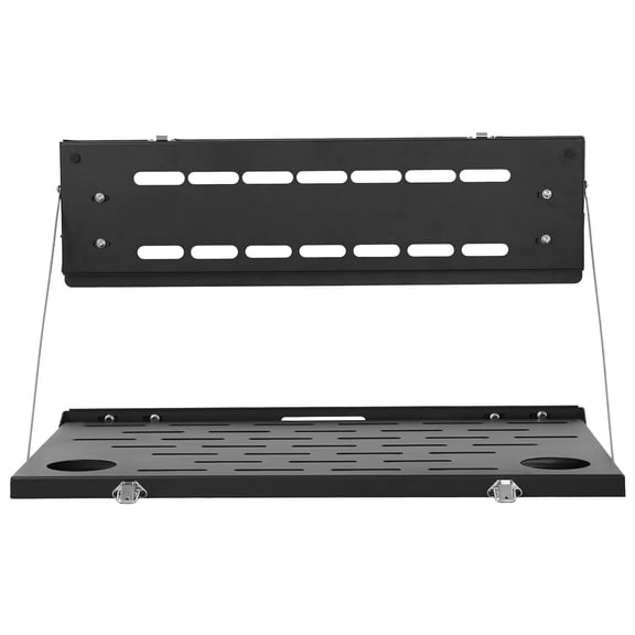 Ford Bronco Tailgate Table Foldable Carbon Steel Drop Down Table MOLLE Panel 88 lb Capacity Rear Door Storage Rack for Camping Gear