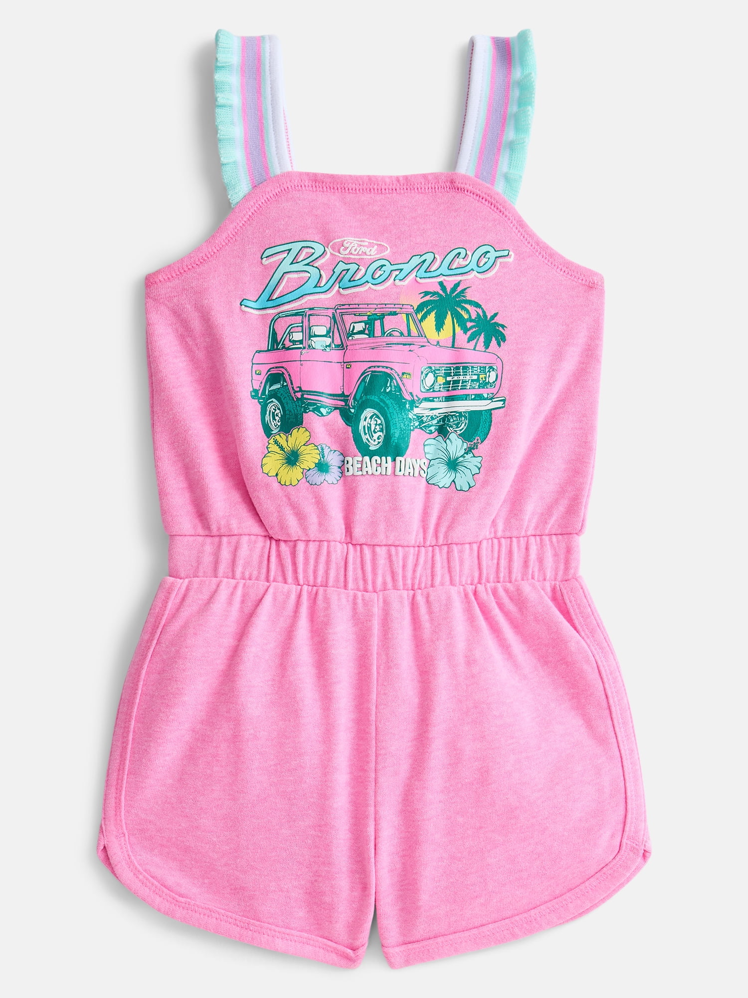 Ford Bronco Toddler Girls Sleeveless Romper, Sizes 12M-5T