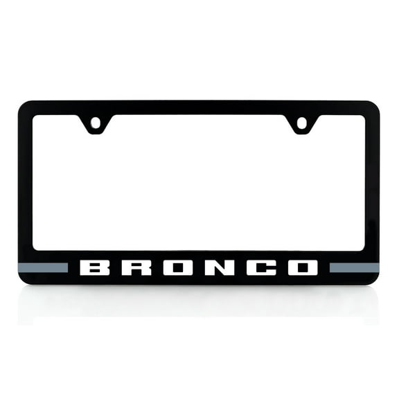 Ford Bronco UV Printed Plastic License Plate Frame - Area 51 (Blue/Grey)