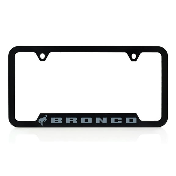 Ford Bronco UV Printed Plastic License Plate Frame - Area 51 (Blue/Grey)