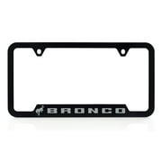 Ford Bronco UV Printed Plastic License Plate Frame - Gray