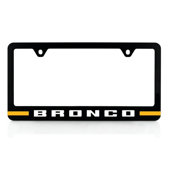 Ford Bronco UV Printed Plastic License Plate Frame -Orange