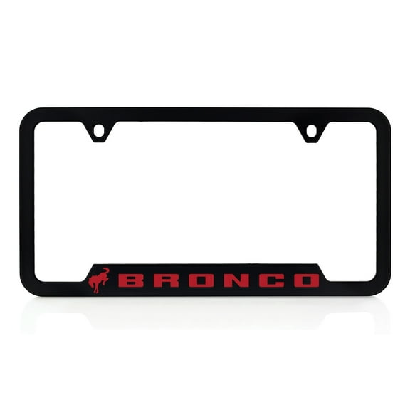Ford Bronco UV Printed Plastic License Plate Frame - Red