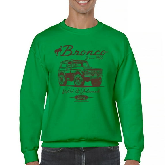 Ford Bronco Wild and Untamed Since 1966 Sweatshirt Vintage Off-Road 4x4 Adventure Retro Truck Licensed Crewneck
