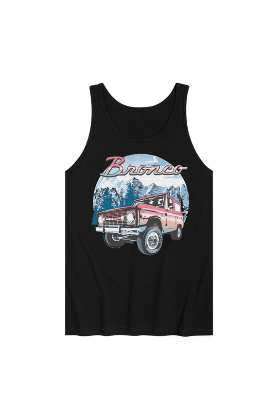 - Bronco With Mountain Scene - Men's Jersey Tank