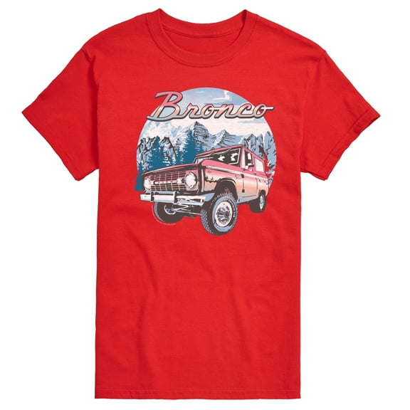 Ford - Bronco With Mountain Scene - Men's Short Sleeve T-Shirt