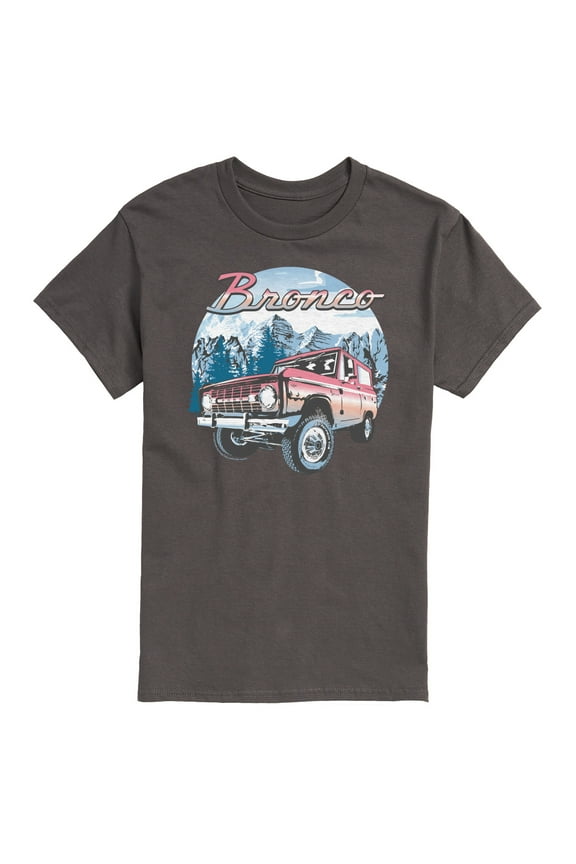 - Bronco With Mountain Scene - Men's Short Sleeve T-Shirt