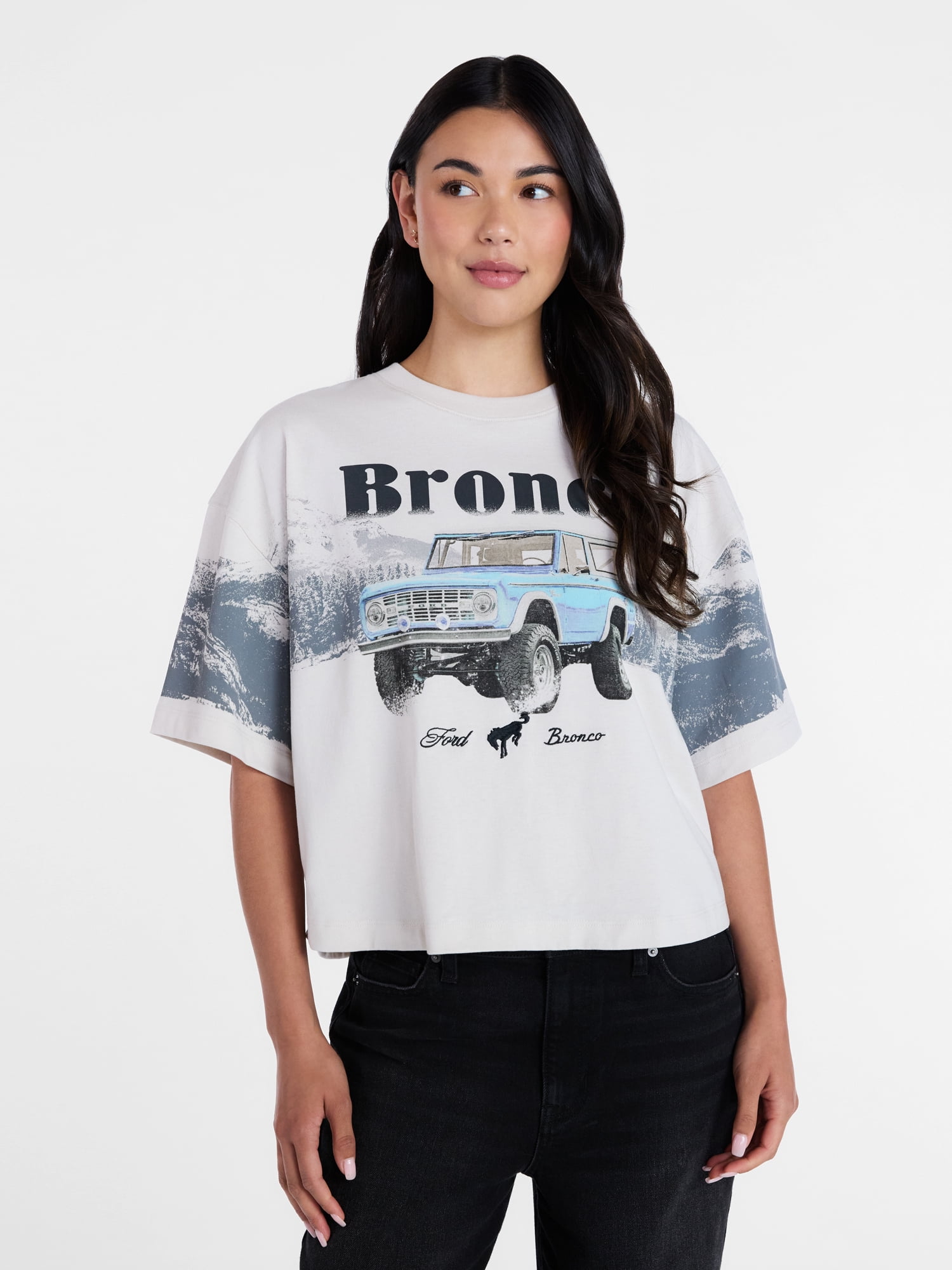 Ford Bronco Women's Fashion Boxy Tee, Sizes XXS-XXL