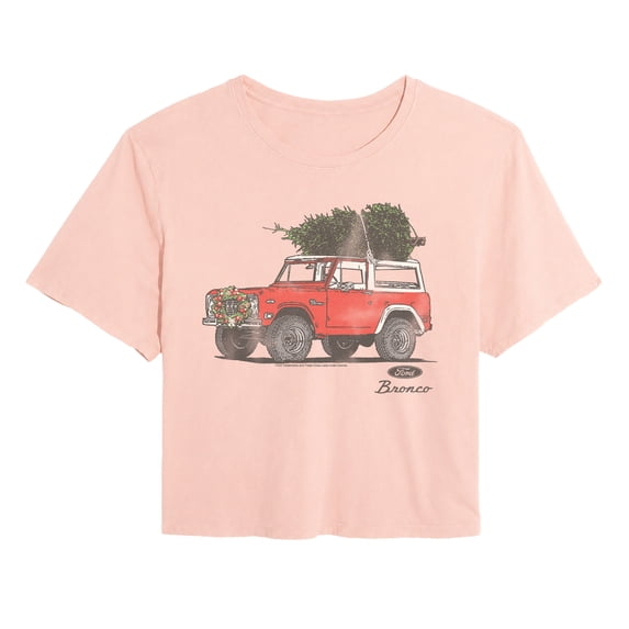 Ford - Bronco Xmas Tree Cropped Graphic T-Shirt