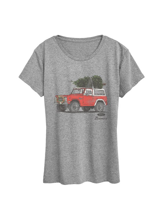 - Bronco Xmas Tree Women's Short Sleeve Graphic T-Shirt