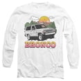 thumbnail image 1 of Ford Bronco in The Mountains Unisex Adult Long-Sleeve T Shirt (X-Large) White, 1 of 2