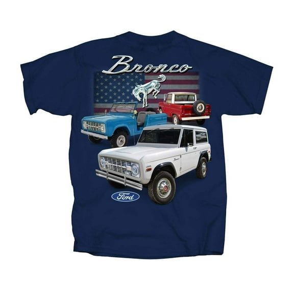 Ford Broncos Mens Blue T shirt(Joe Blow T's) Licensed