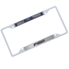 Ford Built Tough F150 License Plate Frame (Silver)