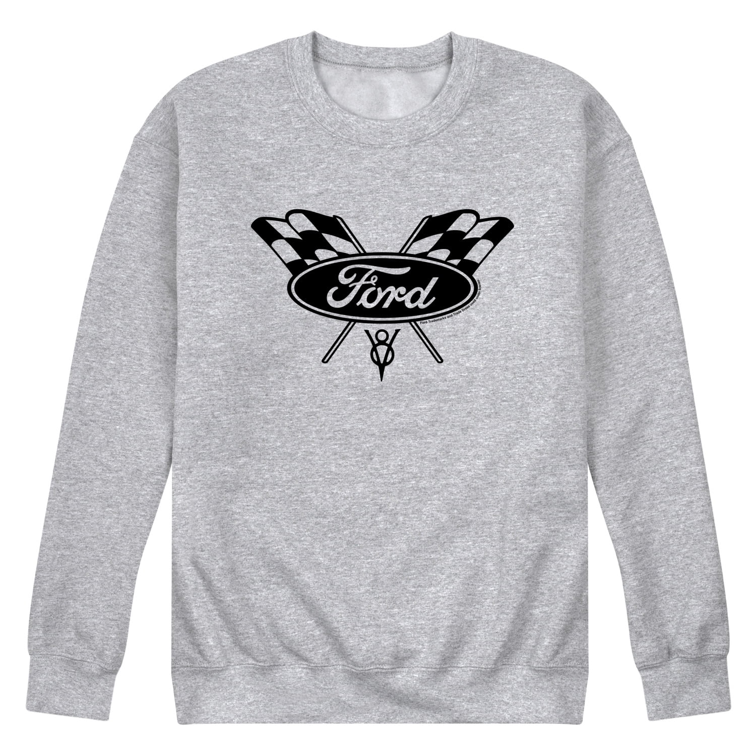 Ford - Checker Flag Logo - Men's Crew Fleece Sweatshirt