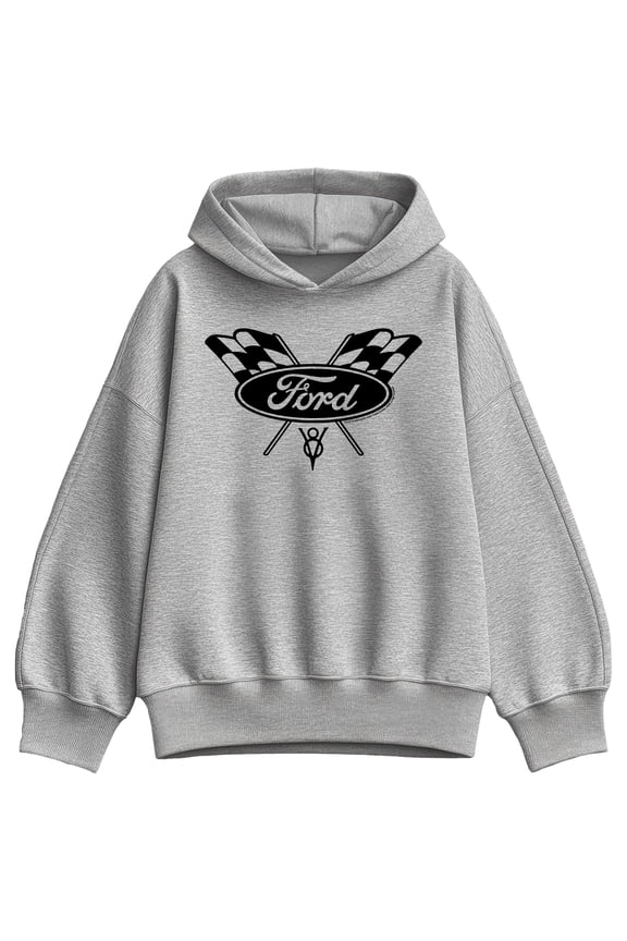 - Checker Flag Logo - Women's Oversized Fleece Hoodie Sweatshirt
