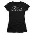 thumbnail image 1 of Ford Chrome Ford Logo S/S Junior Women's T-Shirt Sheer Black, 1 of 1