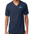 thumbnail image 1 of Ford Classic Oval Emblem Logo V-neck Tee Shirt, Large Navy Blue, 1 of 3
