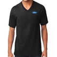 thumbnail image 1 of Ford Classic Oval Emblem Logo V-neck Tee Shirt, Small Jet Black, 1 of 3