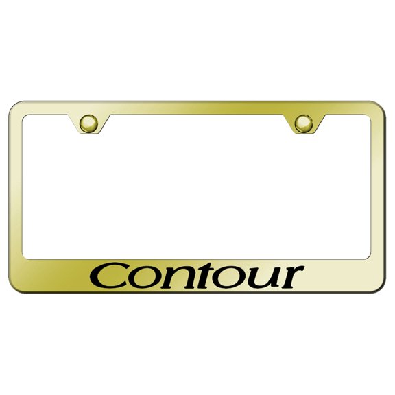 Ford Contour Laser Etched Logo Stainless Steel License Plate Frame (Gold)