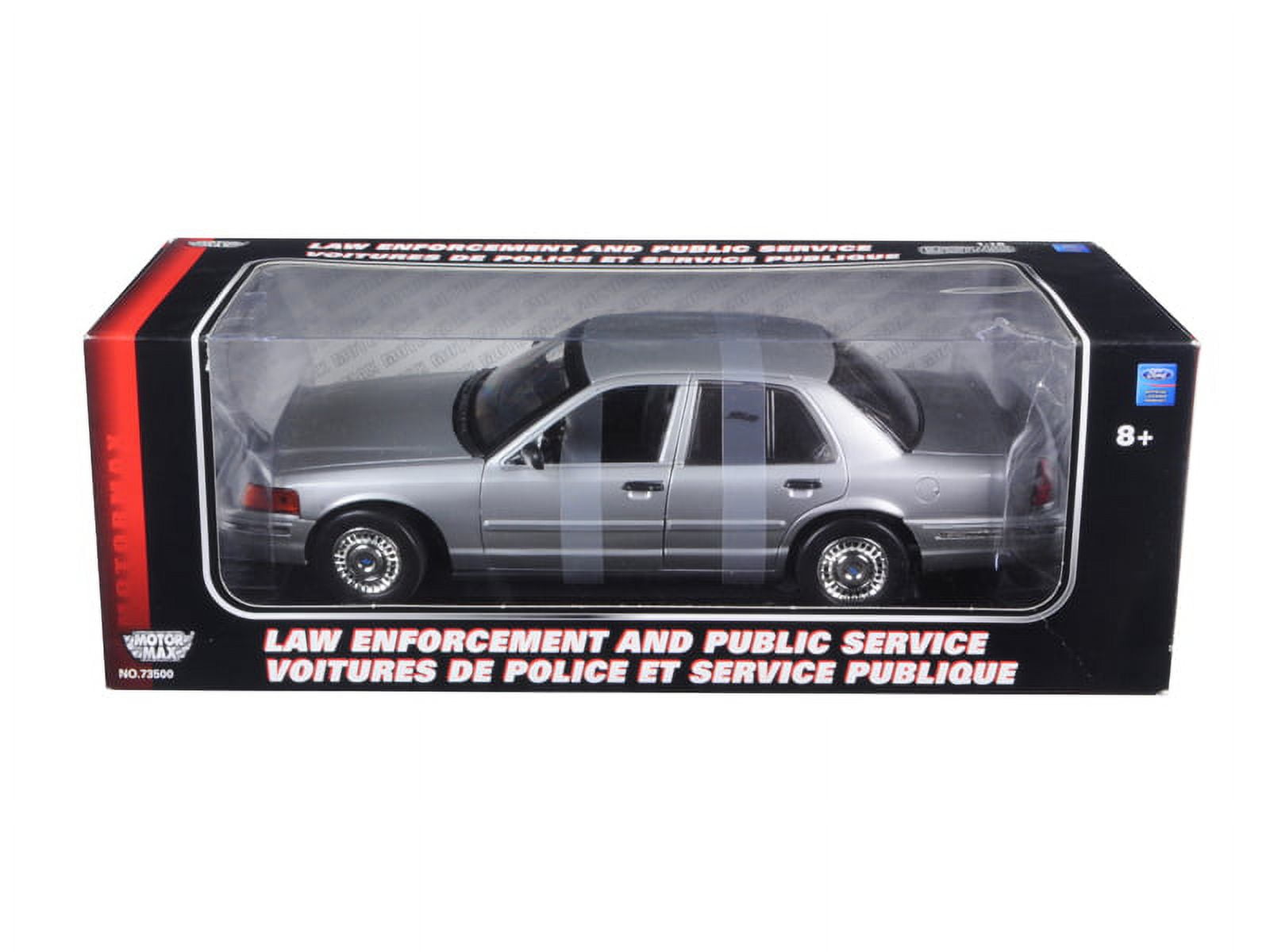 Motormax 73532s Ford Crown Victoria Police Undercover Special Service Car Silver 1-18 Diecast Model Car