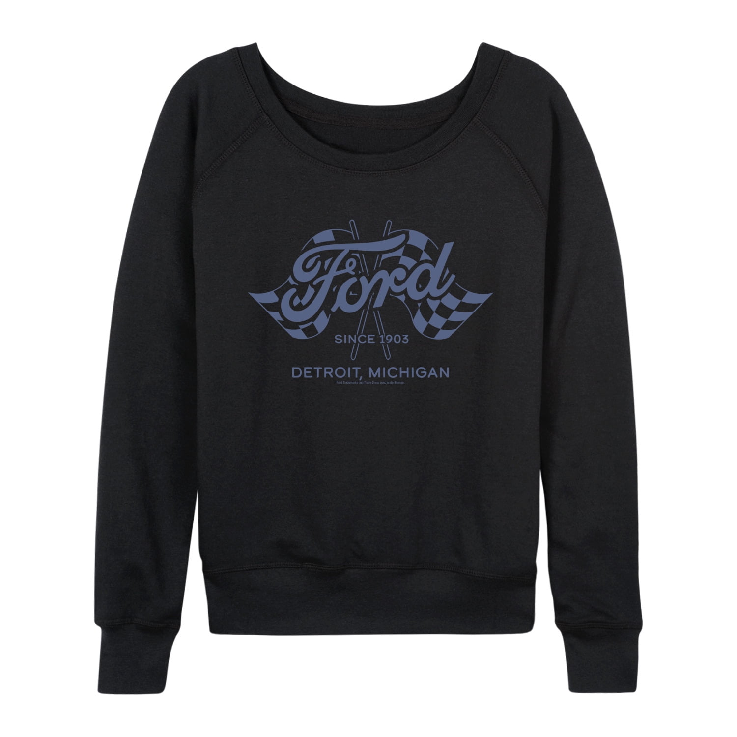 Ford - Detroit Flags - Women's French Terry Long Sleeve Pullover