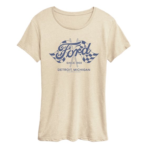 Ford - Detroit Flags - Women's Short Sleeve Graphic T-Shirt