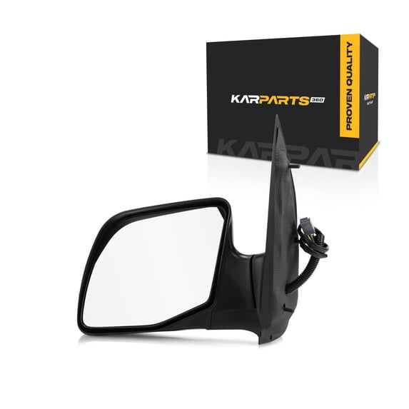For Ford E-550 Super Duty 2003 Door Mirror Driver Side | Power Glass | Heated | Manual Folding | Textured Black | Single Glass | Non-Towing | Standard Type | Replacement For FO1320229 | F4UZ17683B