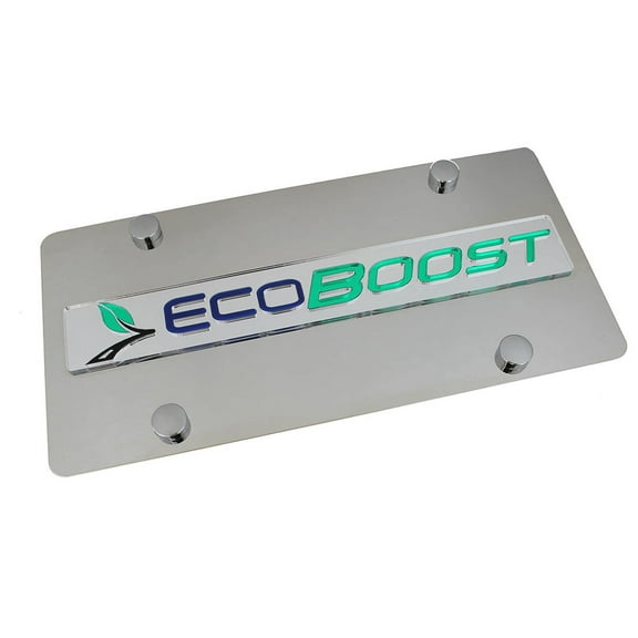 Ford Ecoboost Logo License Plate (Chrome)