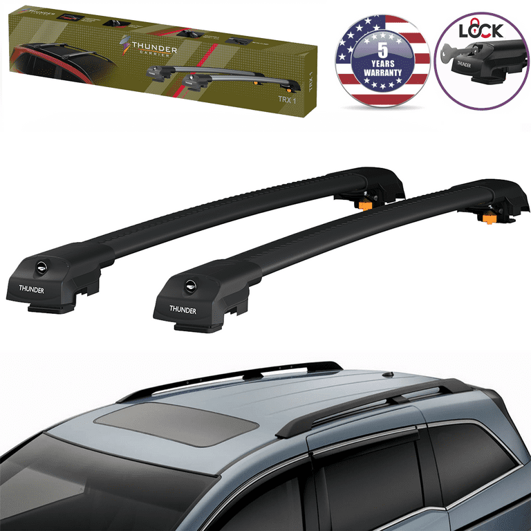 Ford Edge 2007 2016 Black Aluminium Roof RackS Cross Bars Lockable Cargo Carrier Bars