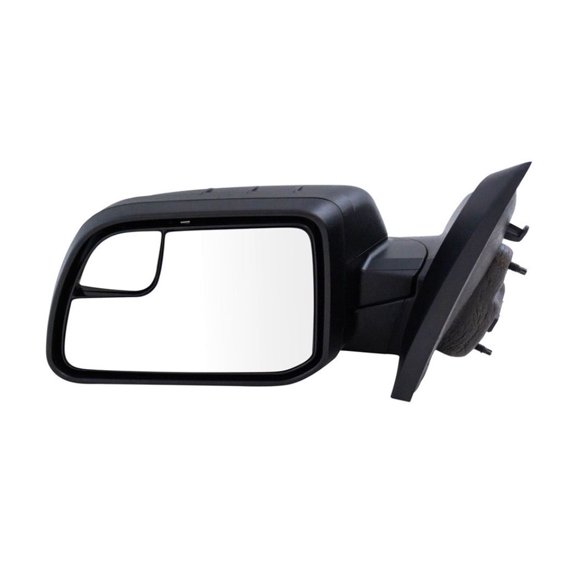 For Ford Edge 2011 2012 2013 2014 Door Mirror Driver Side | Power Glass | Textured Black | Non-Heated | With Blind Spot Lens | Replacement For FO1320454 | CT4Z17683AA, 128-02850