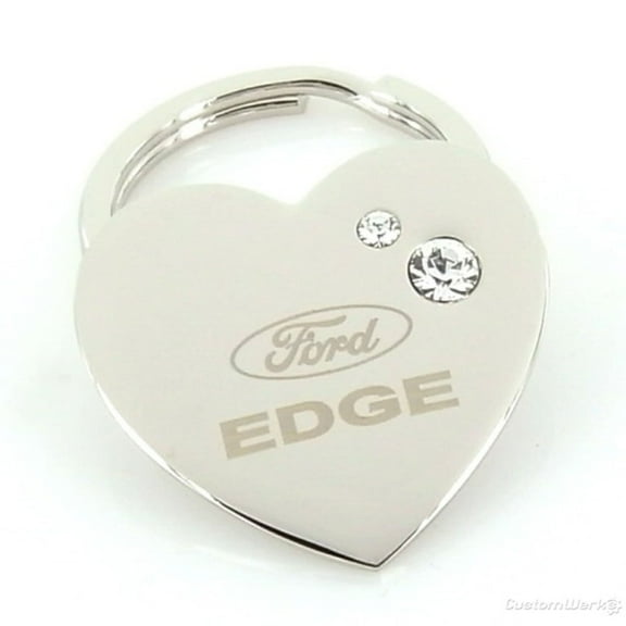 Ford Edge Heart Shape Keychain (Chrome)