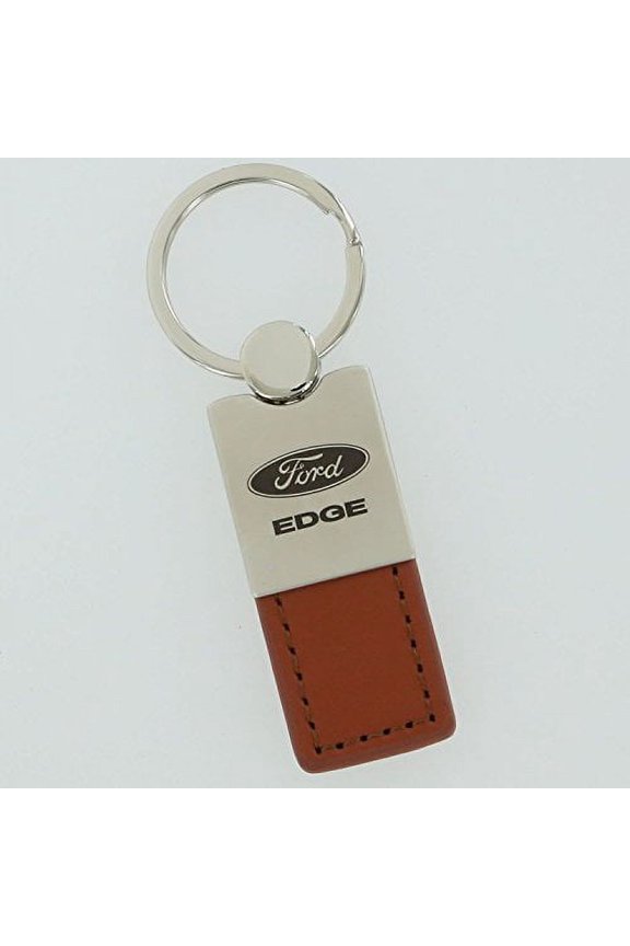 Ford Edge Keychain & Keyring - Duo Premium Brown Leather