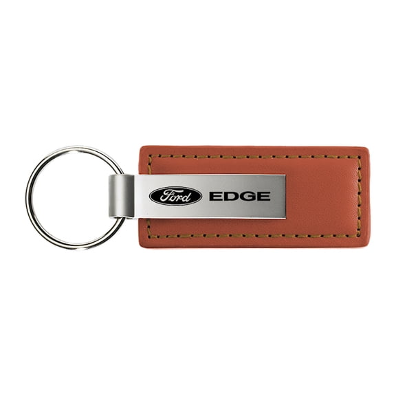 Ford Edge Rectangular Leather Key chain (Brown)